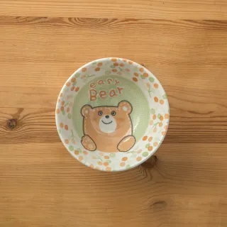 【LohasPottery 陸寶】日本製 美濃燒 動物卡通釉下彩壓紋 5.5吋卡通飯碗(兒童碗 白飯碗)