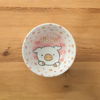 【LohasPottery 陸寶】日本製 美濃燒 動物卡通釉下彩壓紋餐具 6吋動物卡通飯碗(兒童碗 白飯碗)