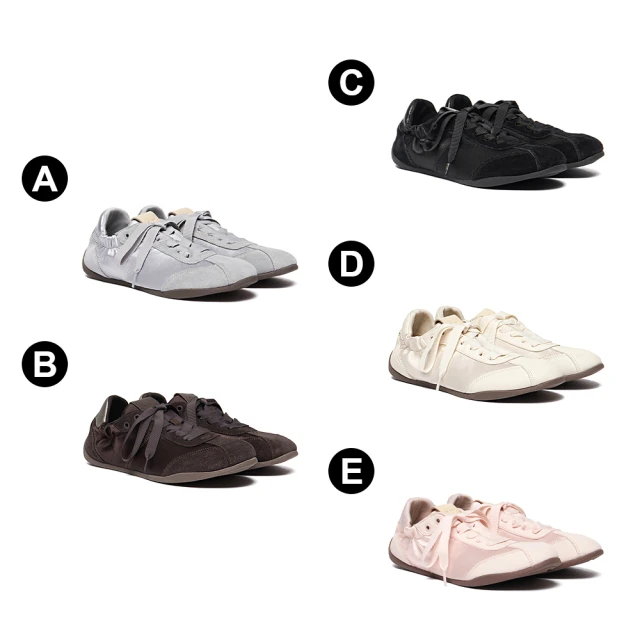 【Rockfish Weatherwear】SCRUNCH LACEUP SNEAKERS 皺褶繫帶休閒鞋 皮革 緞面 絨面 柔軟 多色 女鞋