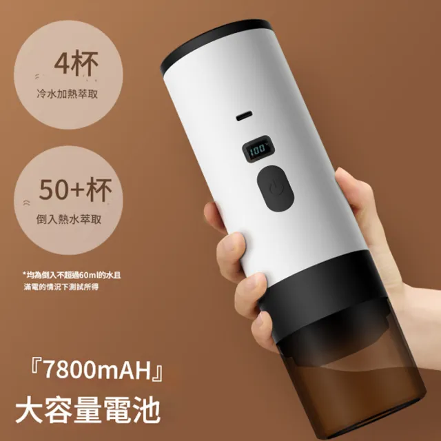 【RTAKO】便攜式膠囊咖啡機 便攜式咖啡機(無線加熱 高壓深萃 隨身咖啡機 小型咖啡機 自動咖啡機)