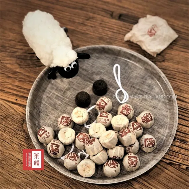 【茶韻】普洱茶2001年吉幸牌迷你小熟沱 高CP值 300克+專用透氣小麻袋 普洱茶葉禮盒(無農藥殘留)