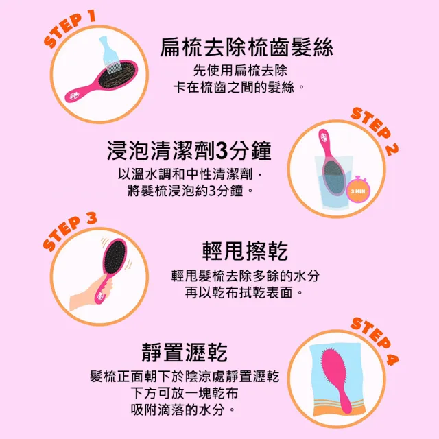 【Wetbrush】專業速乾蓬鬆骨梳(夢幻獨角獸/大理石灰)