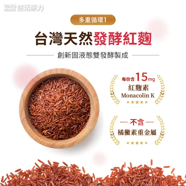 【悠活原力】悠活紅麴納豆Q10膠囊x2盒(60粒/盒 共120粒 非使用小林紅麴)