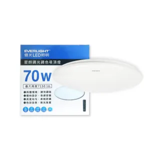 【Everlight 億光】LED 星朗 70W 全電壓 調光調色 遙控 吸頂燈(最新款)