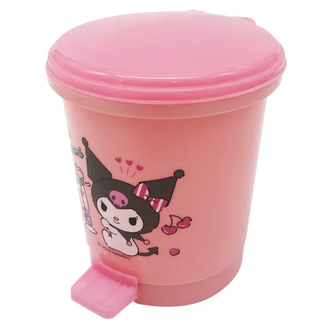 【SANRIO 三麗鷗】酷洛米按壓式垃圾桶超值2件組(2圖各1)