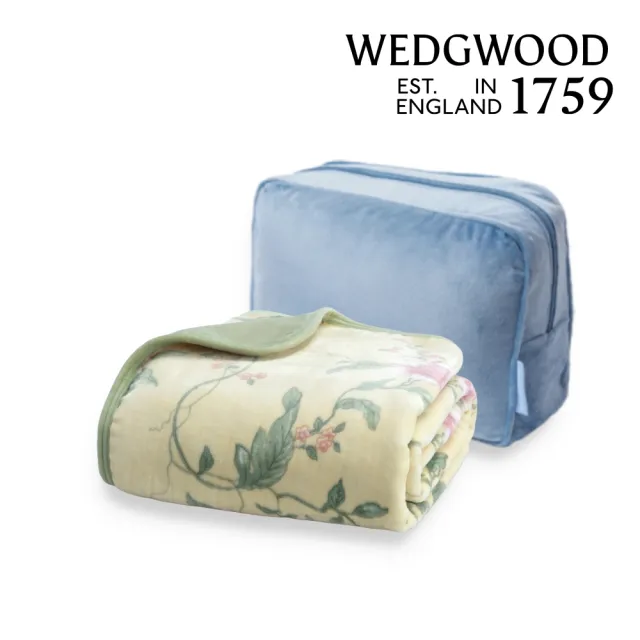 【WEDGWOOD】買一送一｜超細纖維印花 雙層旅行毯(單人毛毯｜2件任選合購組)