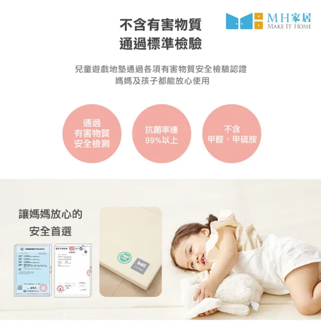 【MH 家居】韓風無縫隙5折兒童地墊 100x150(寶寶地墊/嬰兒地墊/爬行墊/遊戲地墊)