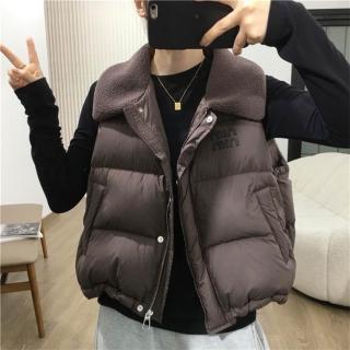 【Pure 衣櫃】羊羔毛翻領坎肩科技棉背心(科技棉背心/KDCQ-6QQ)