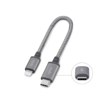 【moshi】Integra Lightning to USB-C 充電線/編織傳輸線(0.25m Type-C iPhone充電線)