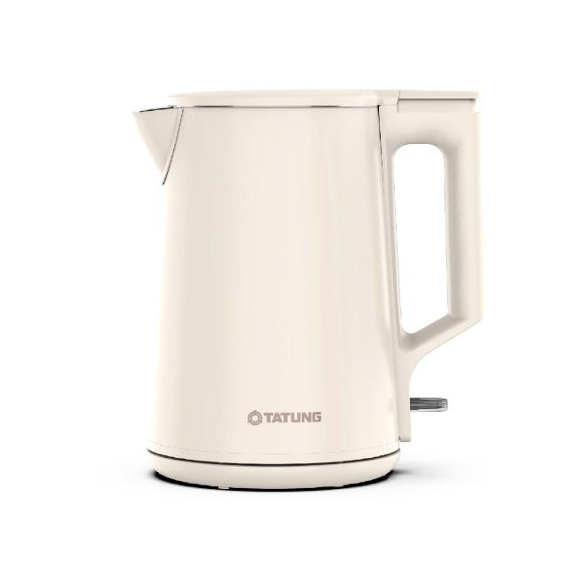 【TATUNG 大同】1.7L雙層防燙電茶壺-奶茶色TEK-1725GSA(獨家限定款、新上市)