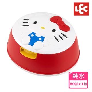 【LEC】日本Hello Kitty純水99.9%盒裝濕紙巾(80抽x1包純水濕紙巾)
