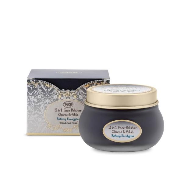 【SABON】官方直營 二合一臉部磨砂膏125ml-死海黑礦泥尤加利(新品上市)