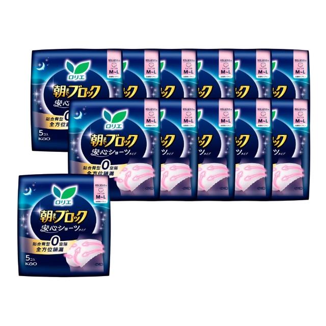 【Laurier 蕾妮亞】超吸收褲型夜用衛生棉箱購(5片x12包)