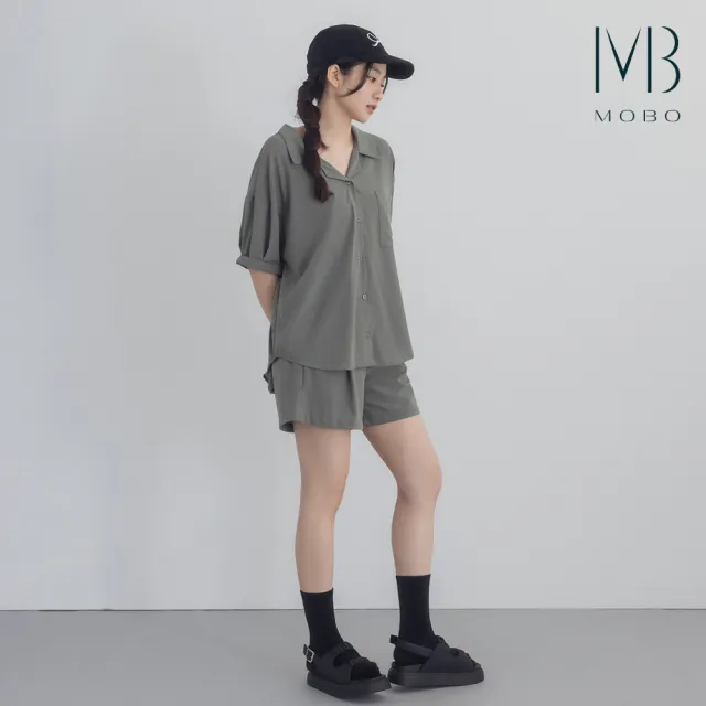 【MO-BO】質感柔膚微彈力短褲