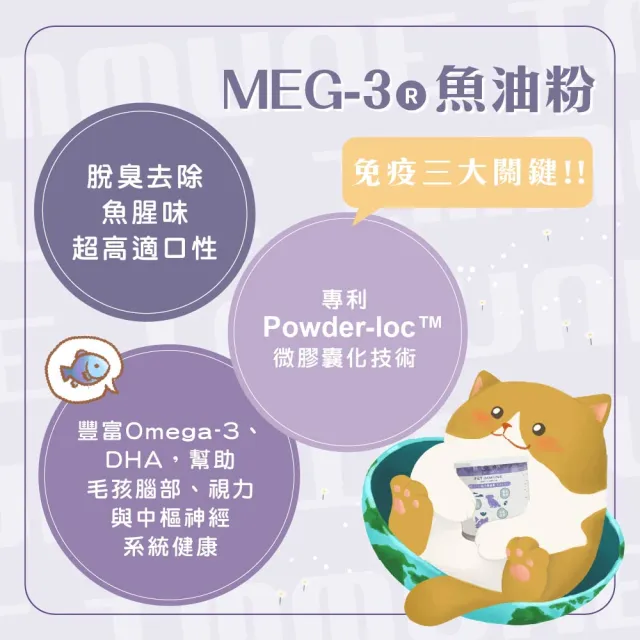 【GOODMO 歸毛家族】免疫寶*1 美國專利魚油粉 法國初乳蛋白 綜合營養顆粒(寵物 保健品 免疫力 貓 狗)