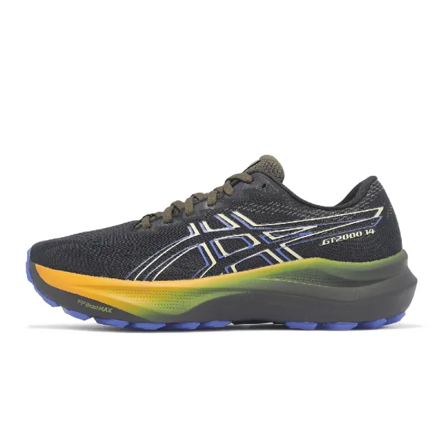 【asics 亞瑟士】慢跑鞋 GT-2000 14 GTX 男鞋 黑 橘 防水 支撐 回彈 運動鞋 亞瑟士(1011C058001)
