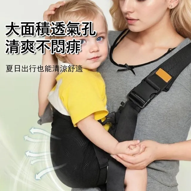 【Jonyer】防後仰寶寶外出前抱式背巾 輕量便攜嬰兒背帶(透氣網孔/清爽不悶熱/減壓省力/育兒神器)