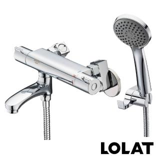 【LOLAT 羅力】官方直營 一指切換智能恆溫小淋浴水龍頭/附HS330含管+兩用掛座OP150(STN2265H)