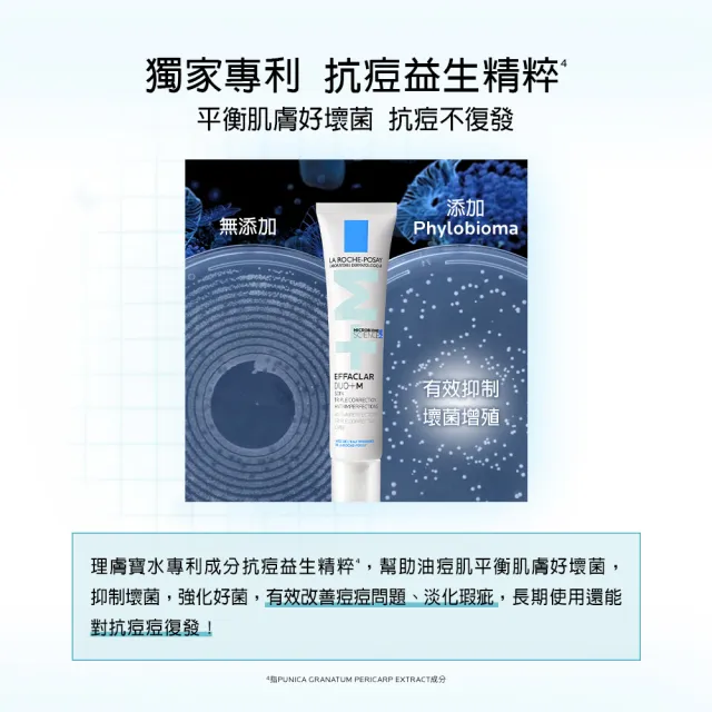 【理膚寶水】油痘肌掰掰 全新升級淨痘無瑕極效精華+M 40ml_D(痘痘粉刺)