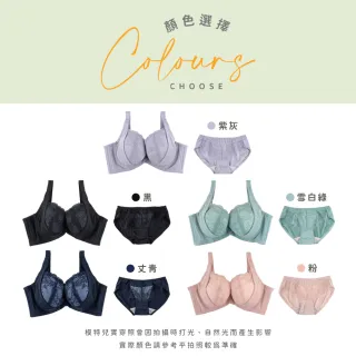 【玉如阿姨】迷日月暈內衣※0726紫灰(E.F罩 低脊心 側收 大尺碼 包覆 台灣製)