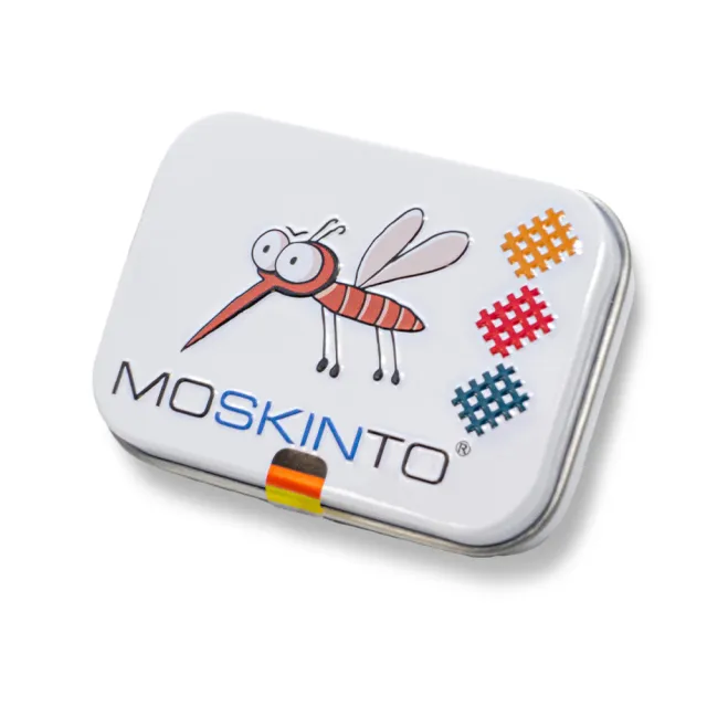 【MOSKINTO】魔法格醫療用貼布 三色鐵盒款(42貼/盒 未滅菌/蚊蟲叮咬/止癢/消腫)