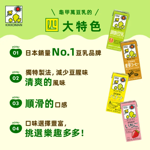 【龜甲萬】龜甲萬調製豆乳(200ml x18入/箱)