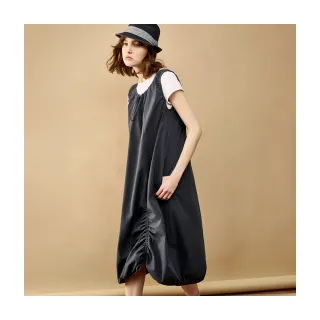 【Le Polka】抽繩無袖造型洋裝-女