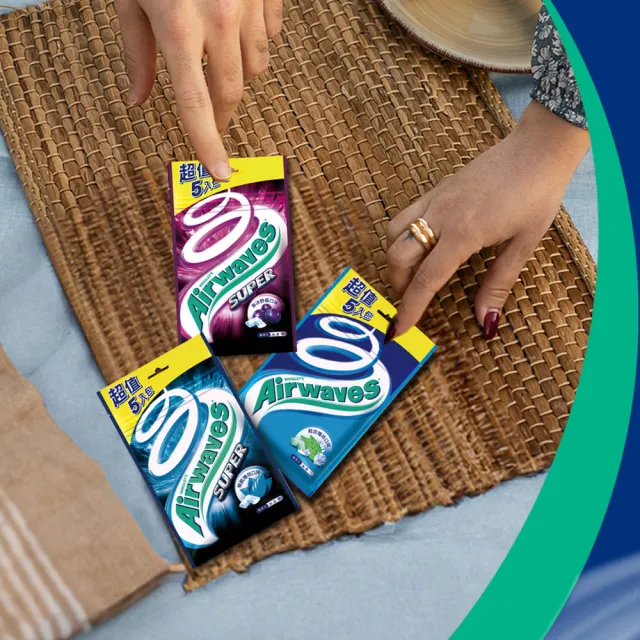 【Airwaves】超涼無糖口香糖 超涼薄荷 28g*5入*4組(提神/口氣清新)