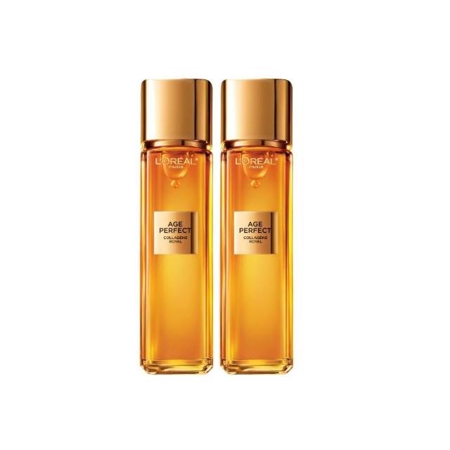 【LOREAL Paris 巴黎萊雅】全新升級2.0金致臻顏花蜜奢養膠原精華露_2入組130mlx2(膠原小蜜罐)