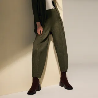 【KERAIA 克萊亞】魅力價-沉穩淬煉立體壓褶繭型長褲