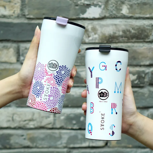 【STTOKE】精品陶瓷保溫杯 16oz/460ml SOU.SOU 聯名款(陶瓷塗層/防漏隨行/多色可選)