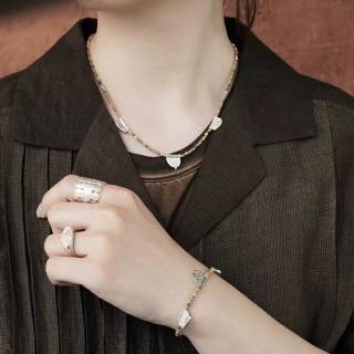 【MoonDy】項鍊 畫圖石項鍊 手鍊 編織項鍊 女生項鍊 復古 歐美風 高級感