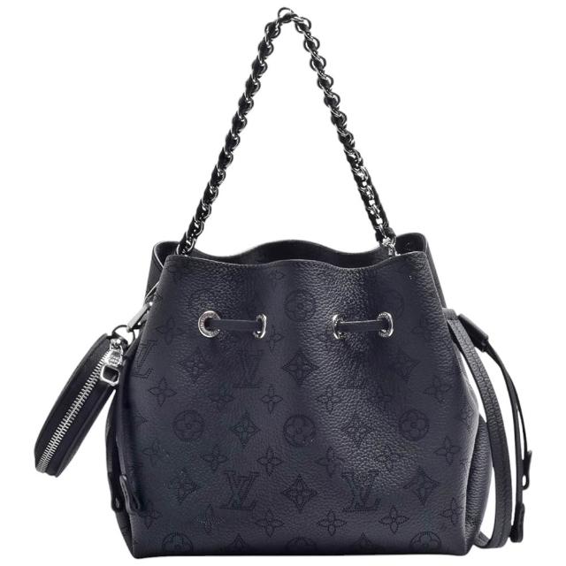 【Louis Vuitton 路易威登】M57070經典Bella系列Monogram鏤空雕花牛皮手提/斜背包(黑色)