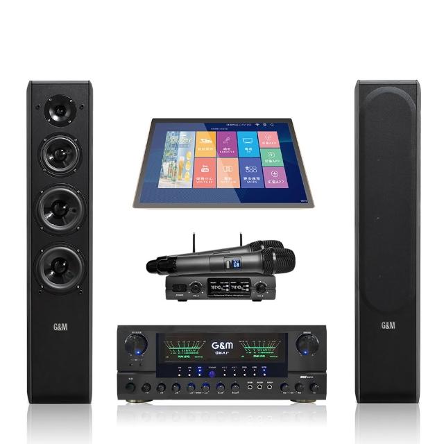 【金將科技】KKPAD18.5+GMA1+U232+J108(點歌機+擴大機+無線麥克風+喇叭)(贈一年免費雲端歡唱)
