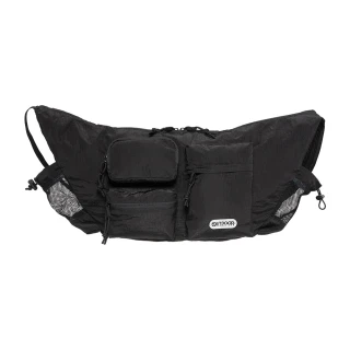 【OUTDOOR】慢活宣言五口袋造型側背包-黑色 OD253111BK