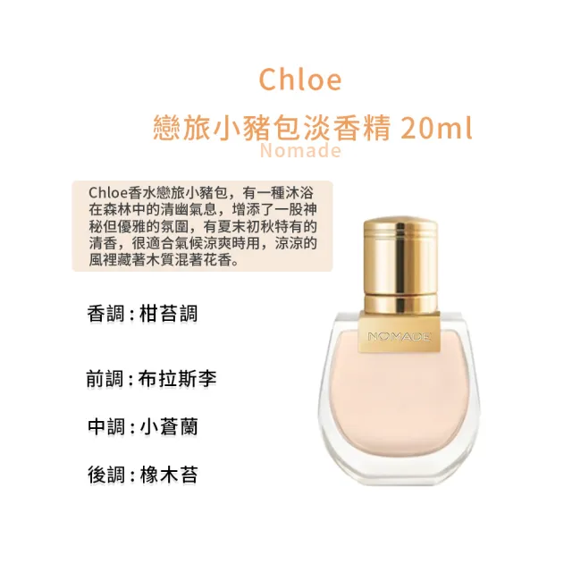 【Chloe’ 蔻依】戀旅小豬包香水春季禮盒(戀旅香水春季禮盒/淡香精75ml+20ml/國際航空版)