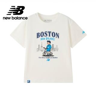 【NEW BALANCE】NB 童裝BOSTON短T/短袖上衣 7EF3402WIV 男童/女童 象牙白