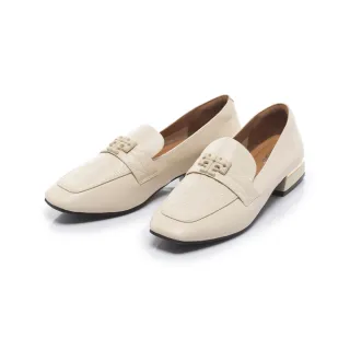 【FAIR LADY】芯太軟 幾何壓紋霧面釦低跟樂福鞋(奶油、5B3051)