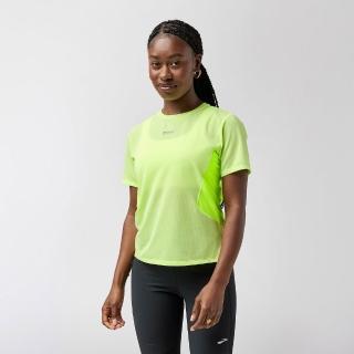 【BROOKS】女 High Point 高峰短袖上衣 2.0 豔陽紅/夜光黃(221734786)