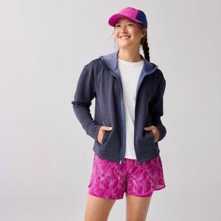 【BROOKS】女 Activate 活力保暖連帽外套 暗影藍花灰(221684476)