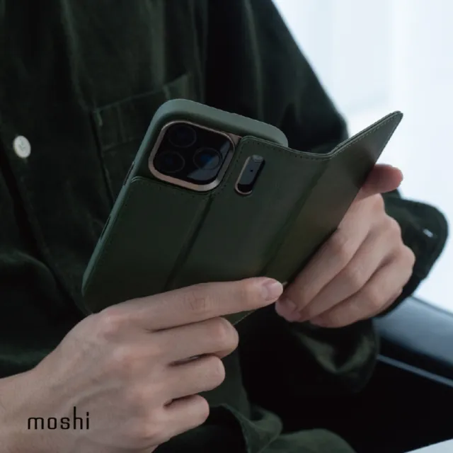 【moshi】Overture 磁吸可拆式卡夾型皮套  for iPhone 17 Pro Max(兼容MagSafe 手機殼)