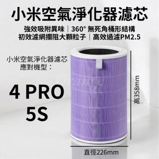小米空氣清淨機 4PRO/5s 副廠濾芯(抗菌版 HEPA 濾芯 濾心)