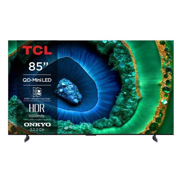 【TCL】58H快配★85型 4K QD Mini LED 144HZ Google TV 量子智能連網液晶顯示器-基本安裝(85C855)