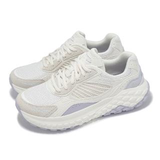 【SKECHERS】休閒鞋 Monster Evo-On Point 女鞋 米 紫 復古 厚底 運動鞋(150682-WLVB)