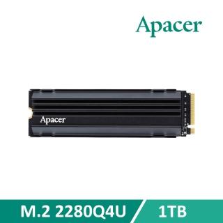 【Apacer 宇瞻】AS2280Q4U M.2 PCIe 1TB Gen4x4 固態硬碟(含散熱片)