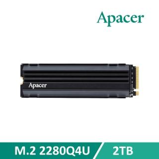 【Apacer 宇瞻】AS2280Q4U M.2 PCIe 2TB Gen4x4 固態硬碟(含散熱片)