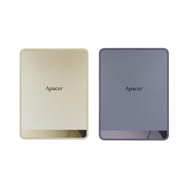 【Apacer 宇瞻】AS724 512GB USB 3.2 Gen2 USB-C 外接式SSD(煙灰紫/奶油金)
