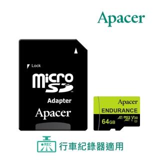 【Apacer 宇瞻】64GB MicroSDXC UHS-I U3 V30 A1 Class10高效耐用記憶卡(100MB/s)