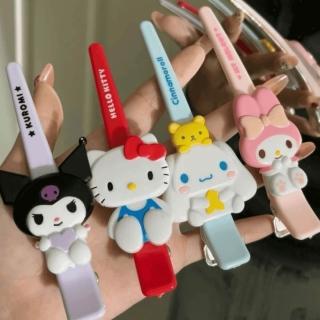 【小日子選物】卡通Hello kitty髮夾一字定型大號鴨嘴夾髮飾邊夾車邊劉海夾除蟎貼(一字夾 可愛 大號 加長)