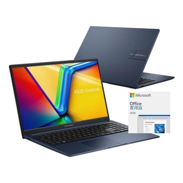 【ASUS 華碩】 Office2024組★15.6吋i7輕薄筆電(VivoBook X1504VA/i7-1355U/16G/1TB SSD/W11)